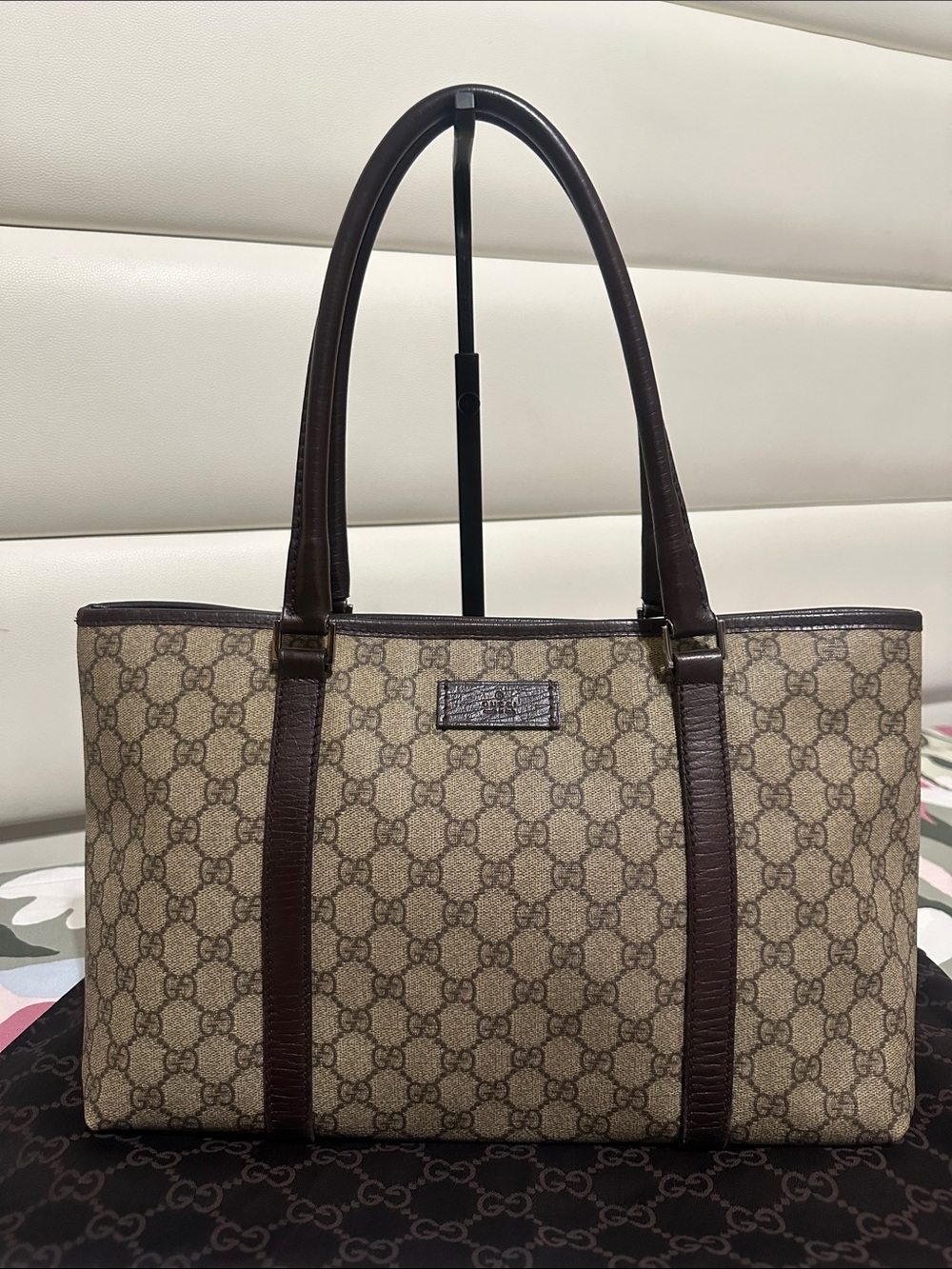 Gucci Beige/Brown Monogram PVC Tote